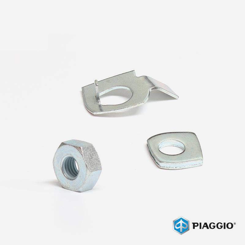 Piaggio Vespa PX PE EFL M.Y. T5 Input Shaft Nut Washer and Plate Set