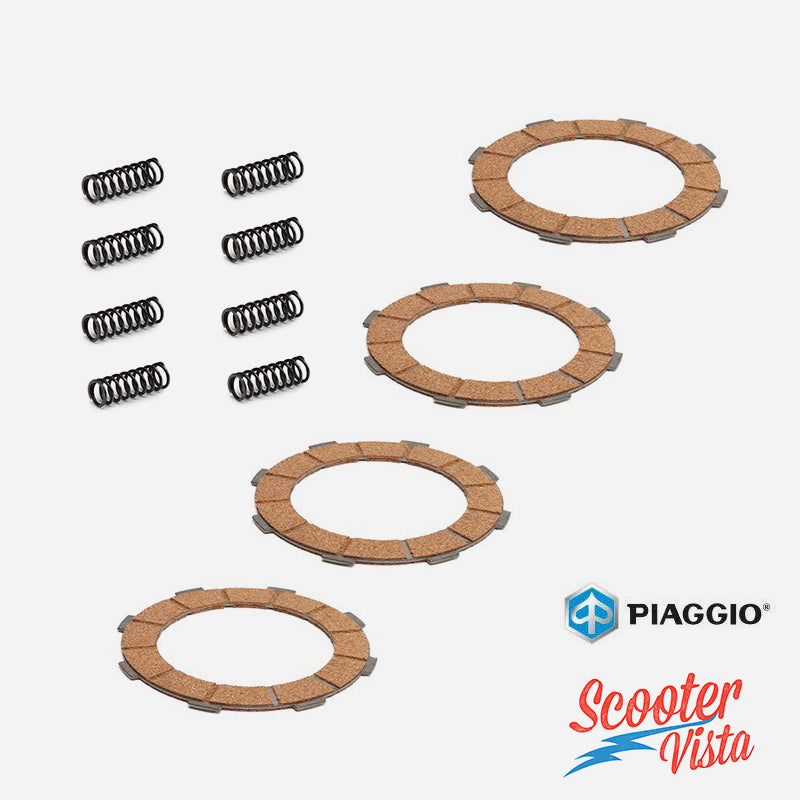 Vespa PX PE M.Y. 4 Plate Cosa Clutch Plate Cork Set & Piaggio Clutch Springs