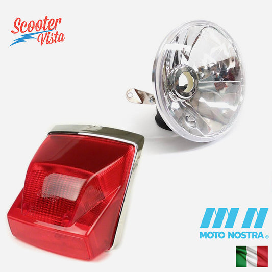 Vespa PX PE M.Y. Headlamp & Moto Nostra Tail Lamp Set