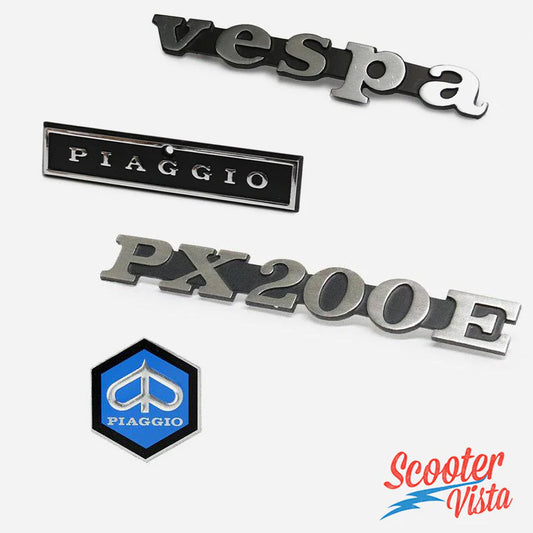 Vespa PX200E Badge Set (1981-1983)