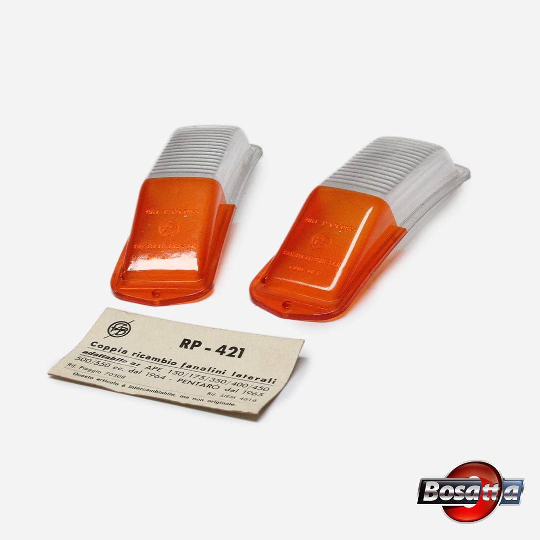 NOS Fratelli Bosatta Piaggio Ape Side Light Lens Set RP-421