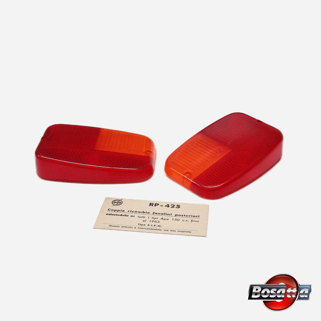 NOS Fratelli Bosatta Piaggio Ape 150 Rear Light Lens Set RP-425