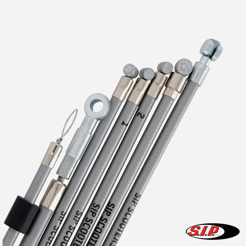 SIP PERFORMANCE Vespa PX PE EFL M.Y. Stainless Steel Grey Cable Set