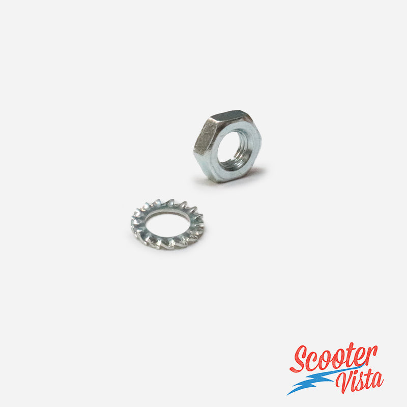 Vespa PX PE EFL M.Y. T5 Top Front Shock Mounting Nut & Washer