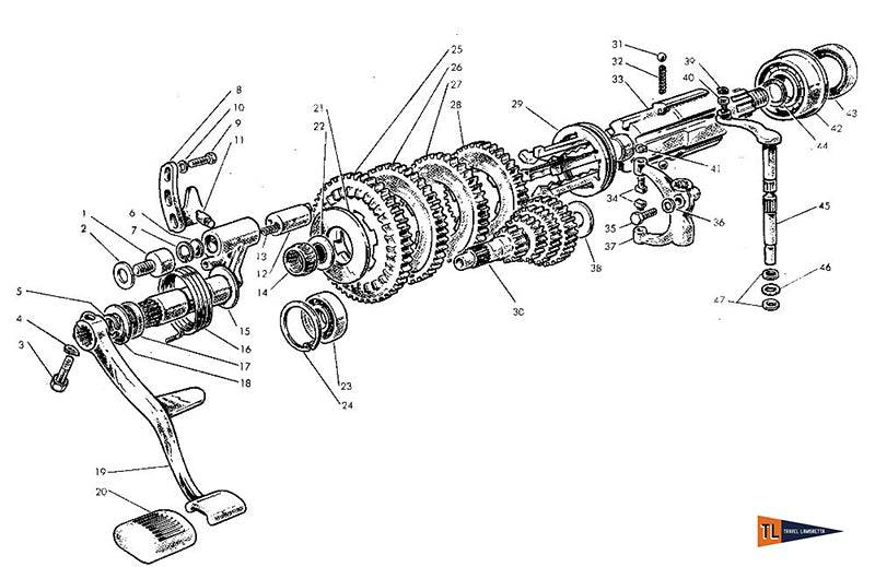 SPAQ Lambretta Series 1 & 2 LI TV Kickstart Lever